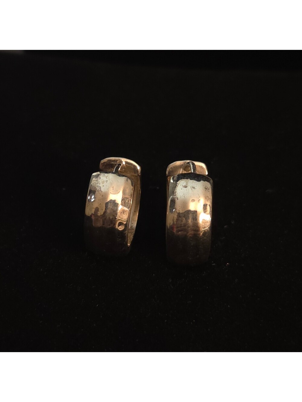 Silpada Sterling Silver Hammered Huggie Hoop Earrings